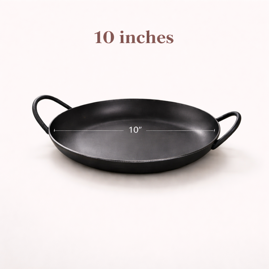 Pure Iron Dosa Tawa – 10 Inches| Chemical-Free, No Coating, Easy to Season, Gas & Induction Compatible, Iron-Enriching Cookware for Everyday Use