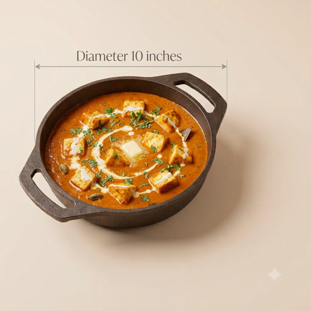 Cast Iron Dosa Combo | Dosa tawa Double handle 30Cm + Flat base Kadai 25Cm + Tadka Pan