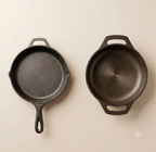 Cast iron Curry Master Combo | Skillet 27 Cm + Flat base Kadai 25 Cm