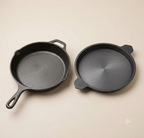 Cast iron Chef Special Fry Combo | Skillet 25 Cm + Fish Frypan double handle 25 Cm
