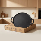 Cast Iron Dosa Combo | Dosa tawa Double handle 30Cm + Flat base Kadai 25Cm + Tadka Pan