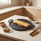 Cast Iron Roti/Dosa Tawa 30.2cm, Pre-seasoned, Naturally Nonstick, 100% Pure, Toxin-free, Gas & Induction